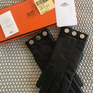 🆕Authentic Hermes Clou de Selle Brown Gloves sz 7